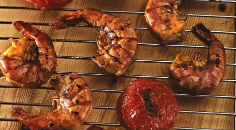 Grilled shrimp in oriental style