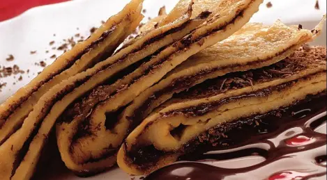 Pancakes with chocolate