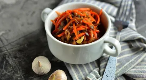 Aubergine aux carottes en coréen