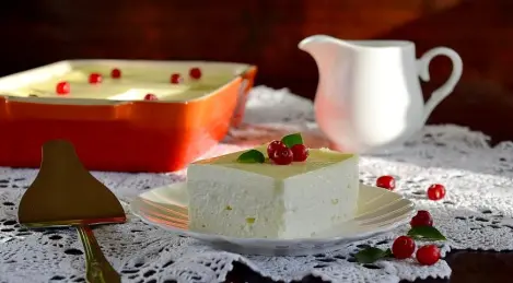 Cazuela de requesón de dos capas