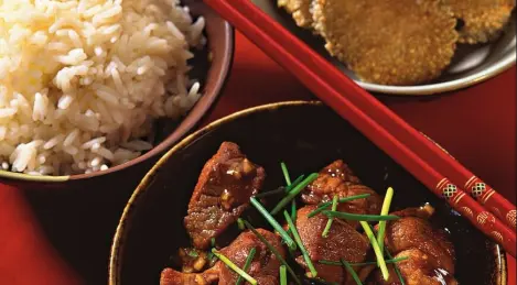 Pork stewed "in red"