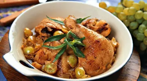 Poulet aux raisins