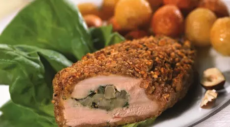 Chicken breasts stuffed with pineapple