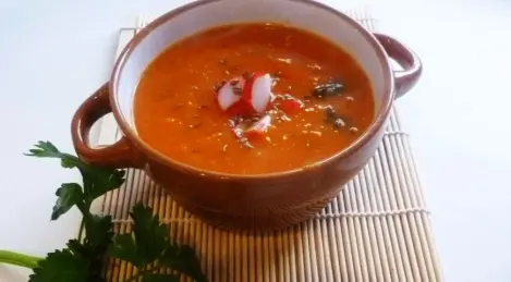 Soupe de potiron aux épinards