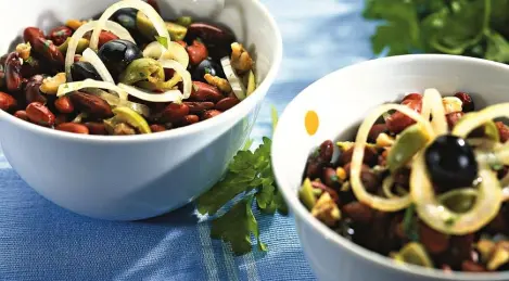 Salade de haricots aux olives