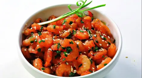 Camarones fritos en coreano