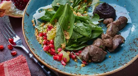 Salade au foie de poulet