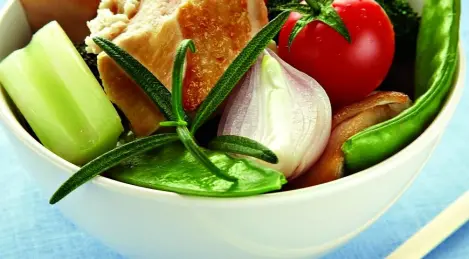 Mélange de légumes au poulet