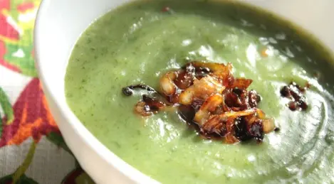 Spinach and Caramelized Onion Potato Soup