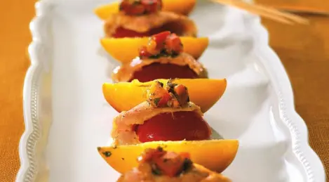 Chicken Chops with Peach Sauce