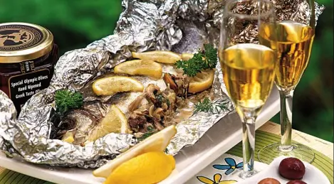 Fish stuffed with mushrooms