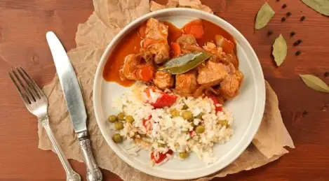 Pork goulash with gravy