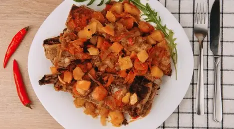 Costillas de cerdo con calabaza