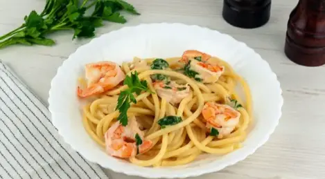 Pasta con gamberi