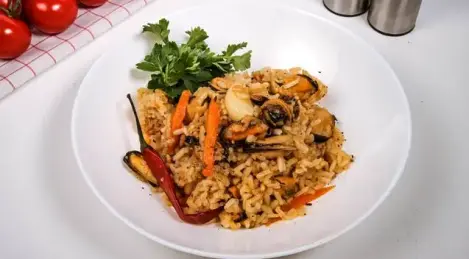 Pilaf con mejillones
