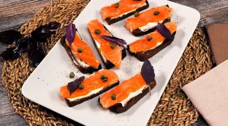 Bruschetta au saumon