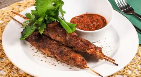 Brochette de porc au four
