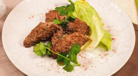 Beef lula kebab in the oven