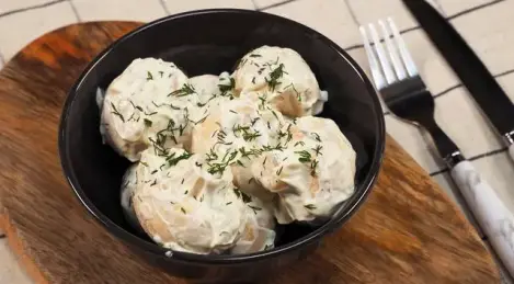 Champiñones marinados en mayonesa