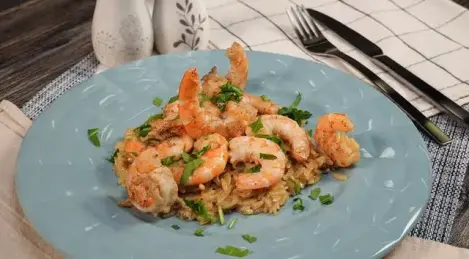 Orzo con mariscos