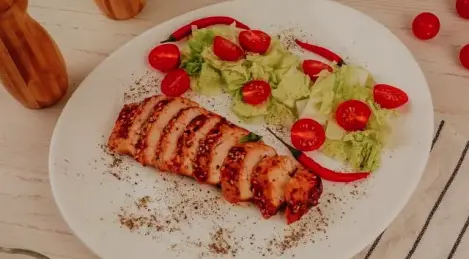 Filete de pavo al horno en salsa teriyaki