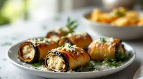 Involtini di melanzane all'aglio