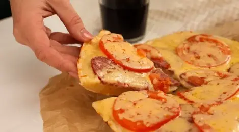 Pizza in a frying pan