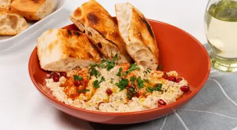 Babaganoush with tahini and yogurt