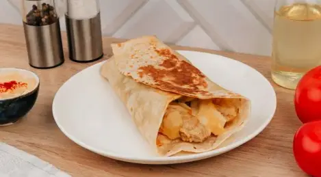 Tortilla with chicken strips