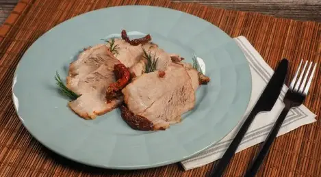 Jamón de cerdo horneado en manga