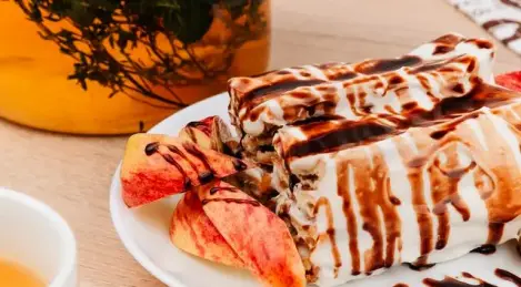 Brushwood cakes with curd-butter cream