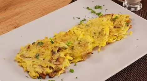Potato pancakes with mushrooms