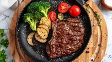 Classic steak with vegetables