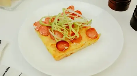 Potato casserole with sausages