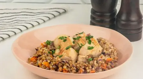 Buckwheat with turkey and vegetables