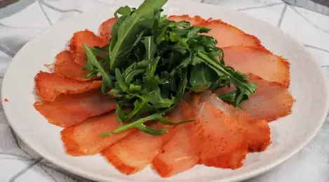 Carpaccio di pollo in asciugatrice