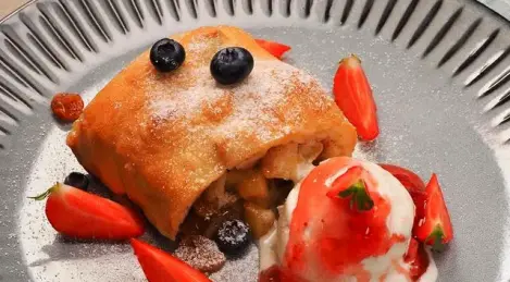 Strudel de manzana en el horno