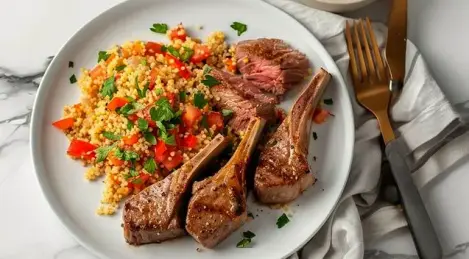 Filetes de cordero con cuscús
