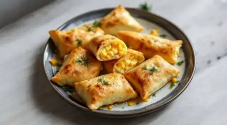 Lavash rolls with eggs and smoked cheese
