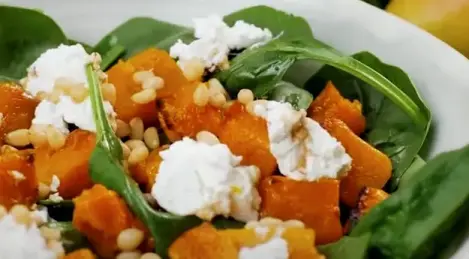 Insalata con zucca al forno