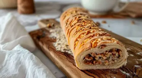 Apetitoso rollo de nueces