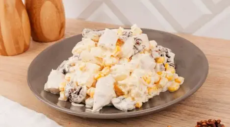 Salad with pineapple and walnuts