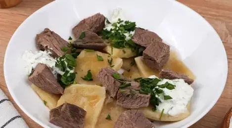 Khinkal in Dagestan style